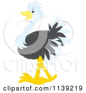Cartoon Of A Cute Baby Ostrich Royalty Free Vector Clipart by Alex Bannykh