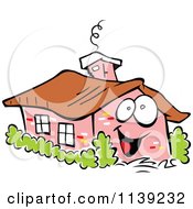 Poster, Art Print Of Happy Brick Home And Shrubs