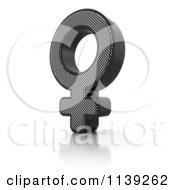 Clipart Of A 3d Perforated Metal Female Venus Symbol Royalty Free CGI Illustration