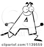 Poster, Art Print Of Black And White Running Letter A