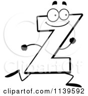 Poster, Art Print Of Black And White Running Letter Z