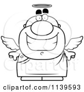 Poster, Art Print Of Black And White Happy Angel Man