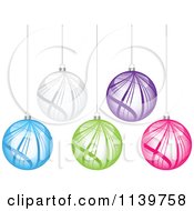 Poster, Art Print Of Colorful Swoosh Christmas Baubles