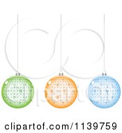 Poster, Art Print Of Colorful Snowflake Christmas Baubles