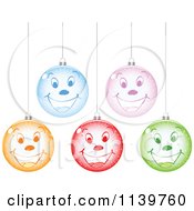 Poster, Art Print Of Colorful Smiley Face Christmas Baubles