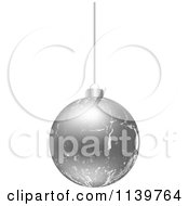 Poster, Art Print Of Silver Crackle Christmas Bauble