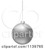 Poster, Art Print Of Silver Floral Christmas Bauble