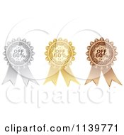 Poster, Art Print Of Silver Gold And Bronze Sixty Percent Off Retail Sale Ribbons