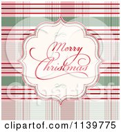 Poster, Art Print Of Merry Christmas Greeting Frame Over Plaid