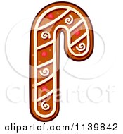 Poster, Art Print Of Candy Cane Gingerbread Christmas Cookie