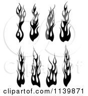 Poster, Art Print Of Black And White Tribal Flames