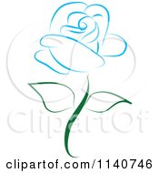 Poster, Art Print Of Beautiful Single Blue Rose 2