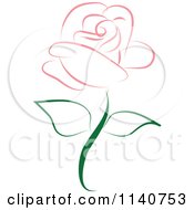 Poster, Art Print Of Beautiful Single Pink Rose 2