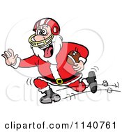 Poster, Art Print Of Football Santa Running