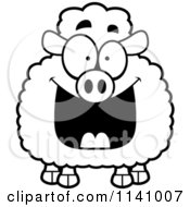Poster, Art Print Of Black And White Excited Sheep