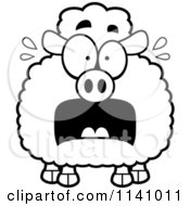 Poster, Art Print Of Black And White Frightened Sheep