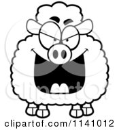 Poster, Art Print Of Black And White Sly Sheep