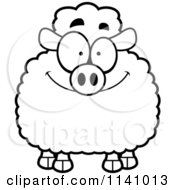 Poster, Art Print Of Black And White Smiling Happy Sheep
