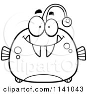Poster, Art Print Of Black And White Happy Smiling Viperfish