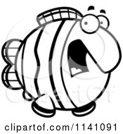 Poster, Art Print Of Black And White Scared Clownfish