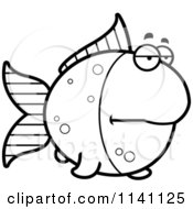 Poster, Art Print Of Black And White Bored Goldfish