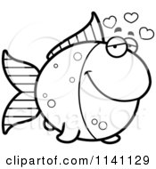 Poster, Art Print Of Black And White Amorous Goldfish