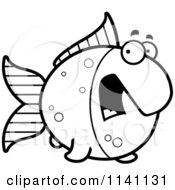 Poster, Art Print Of Black And White Scared Goldfish