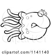 Poster, Art Print Of Black And White Angry Jellyfish