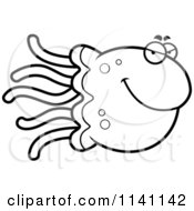 Poster, Art Print Of Black And White Sly Jellyfish