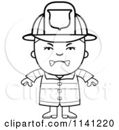 Poster, Art Print Of Black And White Angry Fire Fighter Boy