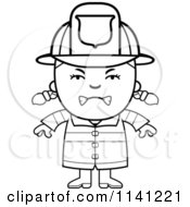 Poster, Art Print Of Black And White Angry Fire Fighter Girl