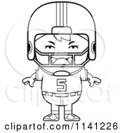 Poster, Art Print Of Black And White Angry Football Player Boy