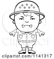 Poster, Art Print Of Black And White Angry Safari Boy