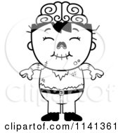 Poster, Art Print Of Black And White Happy Zombie Boy