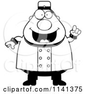 Cartoon Clipart Of A Black And White Smart Bellhop Worker With An Idea Vector Outlined Coloring Page