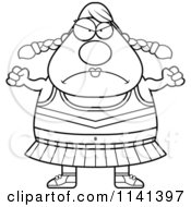 Poster, Art Print Of Black And White Chubby Angry Cheerleader