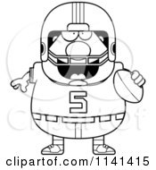 Poster, Art Print Of Black And White Chubby Football Player