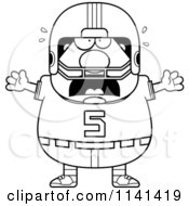 Poster, Art Print Of Black And White Stressed Chubby Football Player