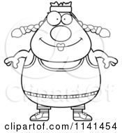 Poster, Art Print Of Black And White Happy Plump Gym Woman