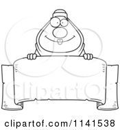 Poster, Art Print Of Black And White Chubby Muslim Woman Over A Banner Sign
