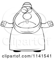 Poster, Art Print Of Black And White Mad Chubby Muslim Woman