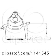 Poster, Art Print Of Black And White Chubby Muslim Woman With A Sign