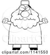Poster, Art Print Of Black And White Mad Chubby Muslim Man