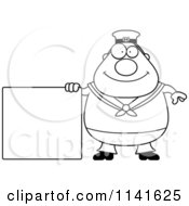 Poster, Art Print Of Black And White Happy Sailor With A Sign