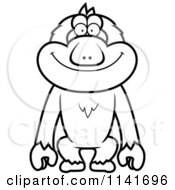 Black And White Macaque Monkey