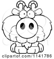 Poster, Art Print Of Black And White Cute Goat