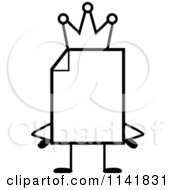 Poster, Art Print Of Black And White Blank Document Mascot King