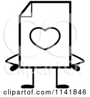 Poster, Art Print Of Black And White Love Document Mascot With Hands On Hips