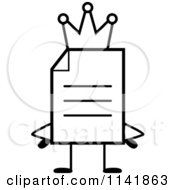 Poster, Art Print Of Black And White Note Document Mascot King