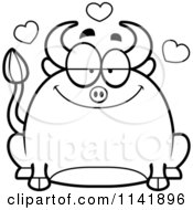 Poster, Art Print Of Black And White Chubby Bull In Love